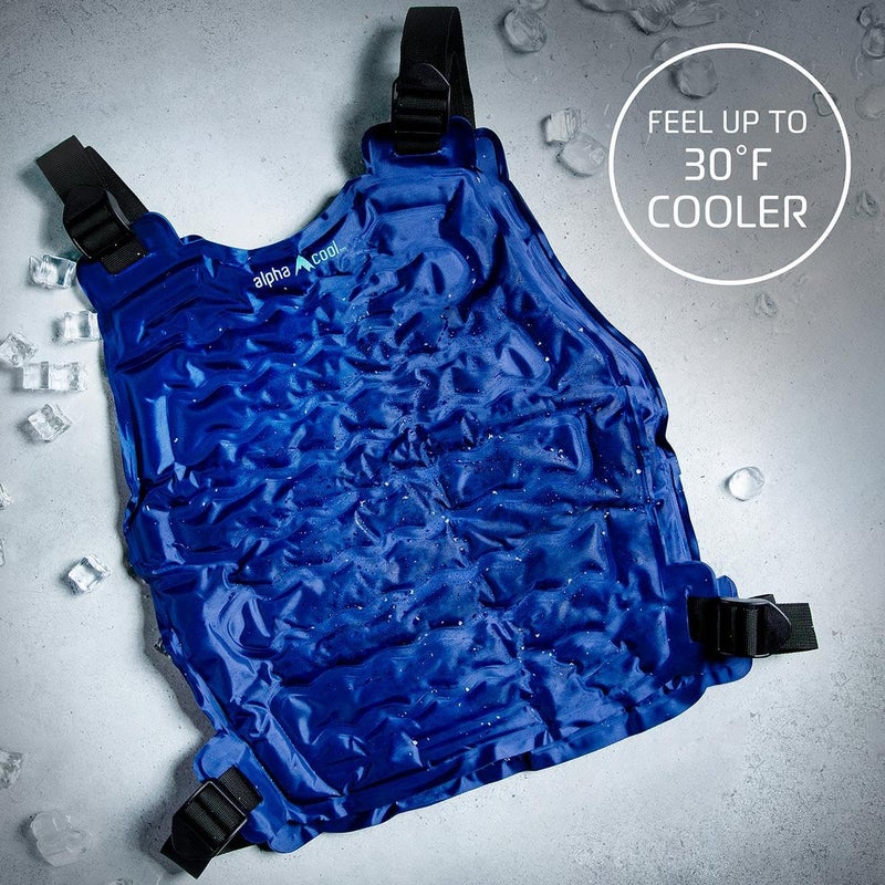 Alphacool Polar Cooling Vest for Men Women - Cooling Ice Vest Flexible Adjustable Reusable for Hot Weather Outdoor Working Navy One Size - Image 3